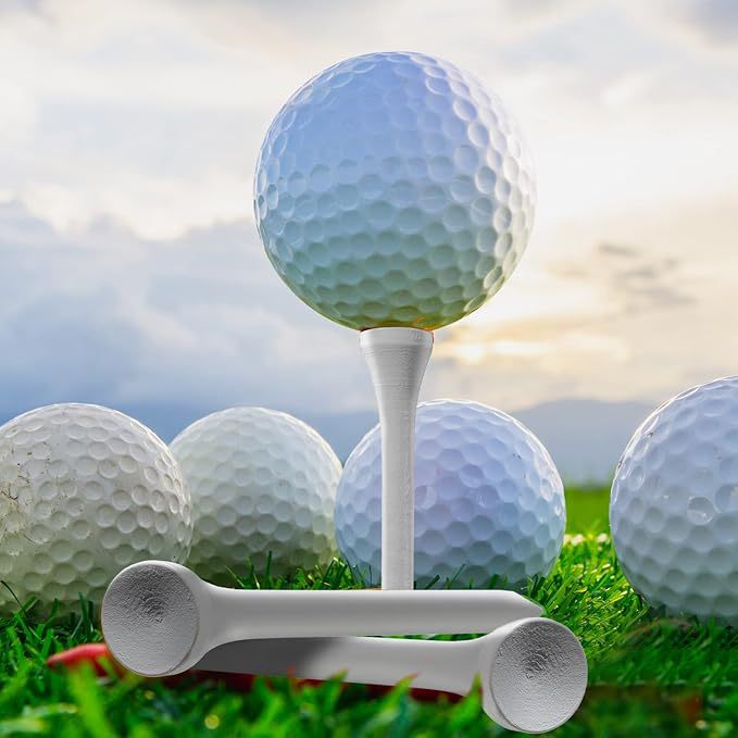 Golf Tees - Wit - Wooden - 50 Pins - Image 2
