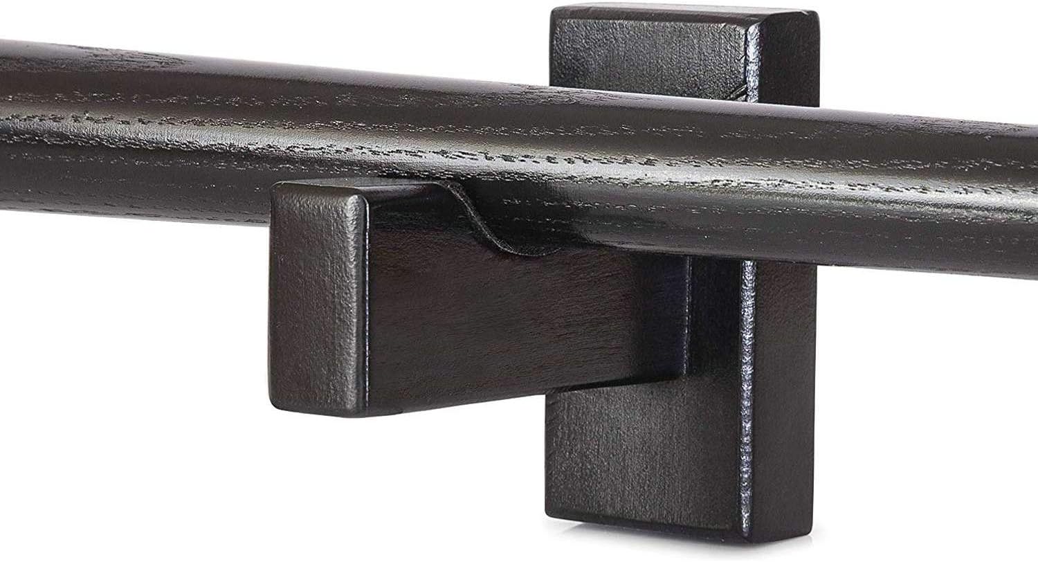 Display standard - Black - Baseball bat display standard - Baseball bat holder - Wall mounting - Horizontal baseball bat standard - Baseball bat holder - 2 pieces - Black - Image 6