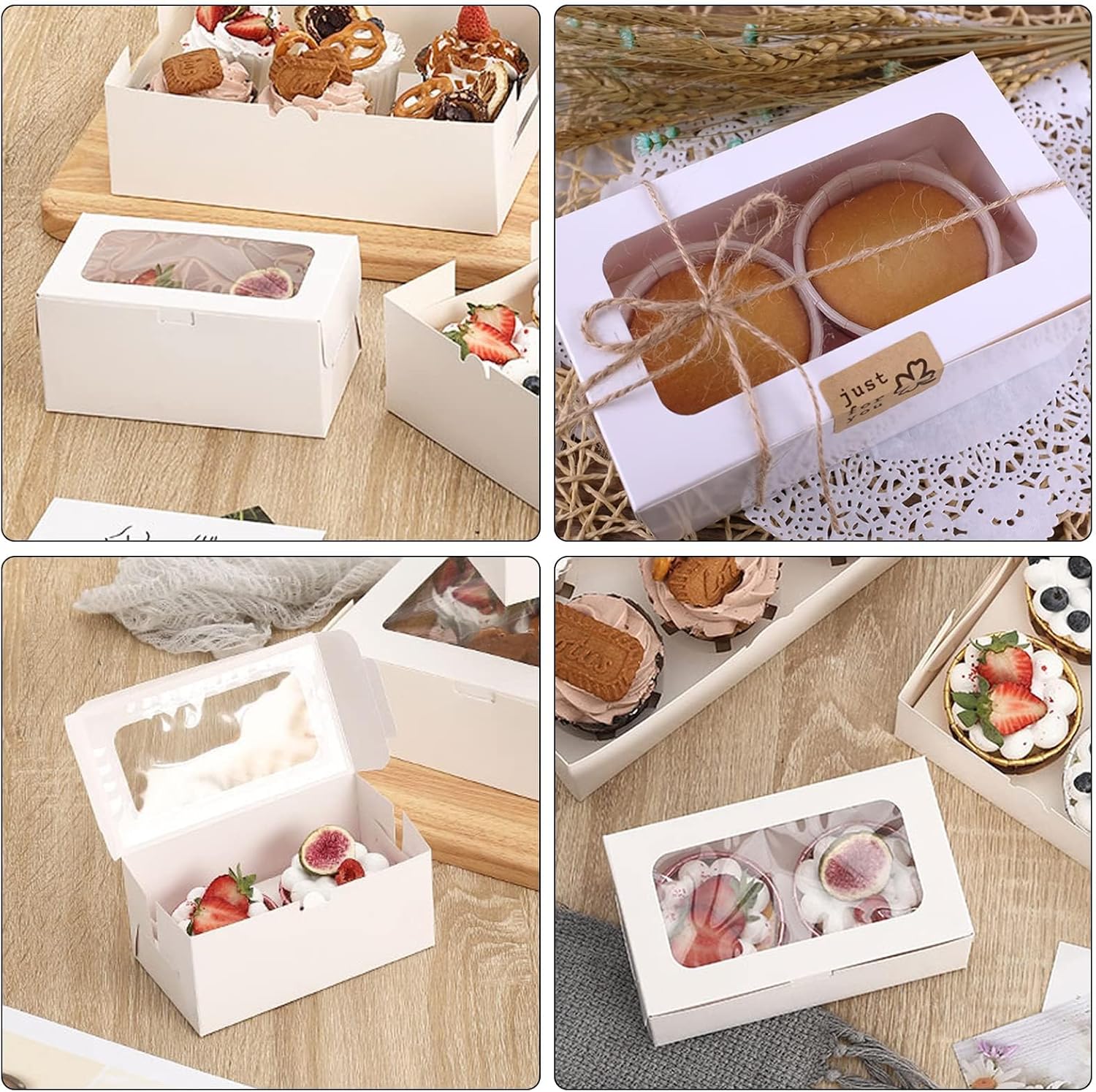Cupcakedozen - With paper - 30 pieces - with 2 paper holders - Cupcake cases - Cake boxes - for birthday parties - Celebrations - Baking supplies - 16*9*7.5cm - Image 7