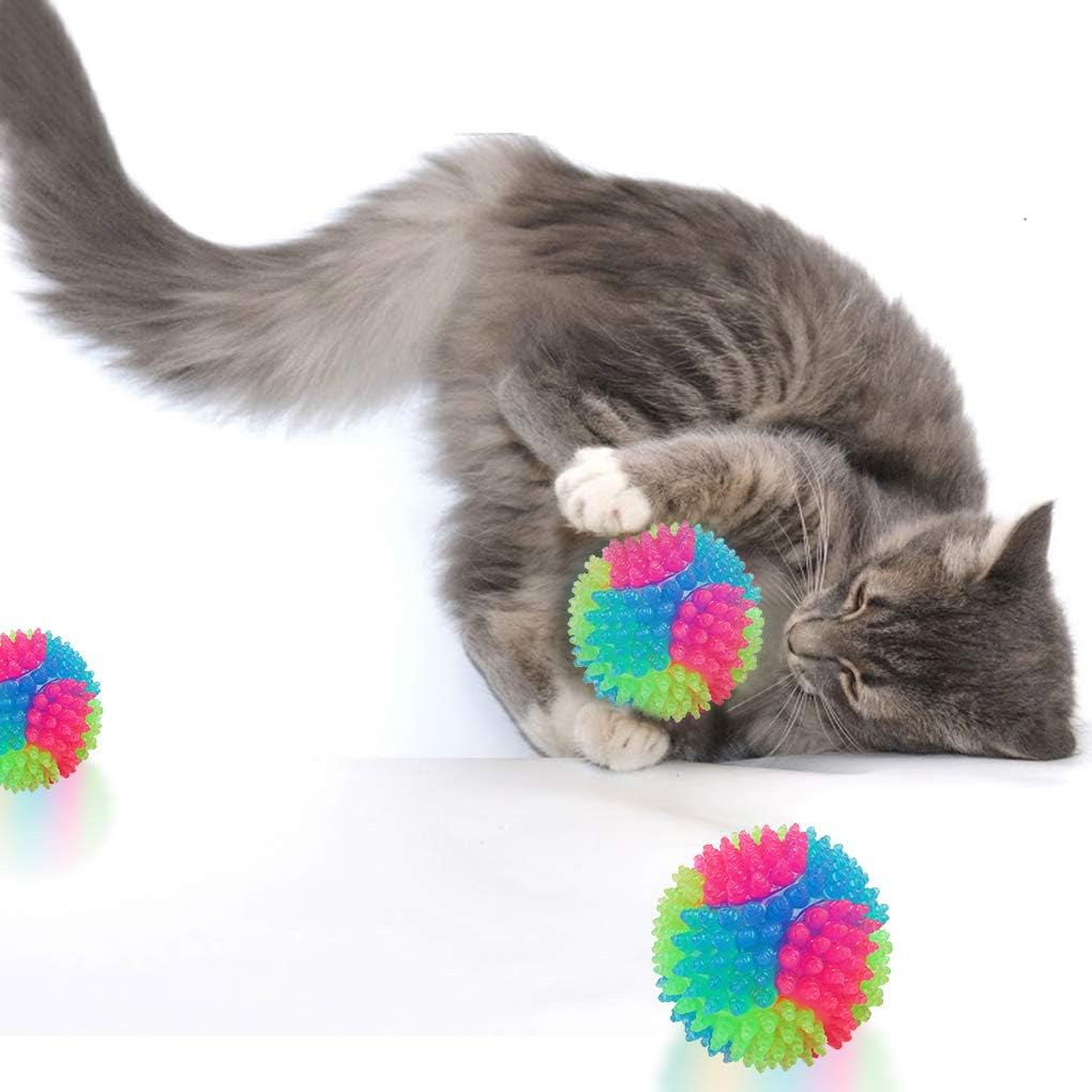 Pet toy ball - 5 cm - Light-up dog ball - Flashing bouncy ball - Interactive light-up - LED pet toy - Suitable for puppies, small and medium dogs and cats - Image 3