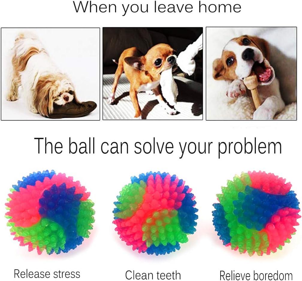 Pet toy ball - 5 cm - Light-up dog ball - Flashing bouncy ball - Interactive light-up - LED pet toy - Suitable for puppies, small and medium dogs and cats - Image 4