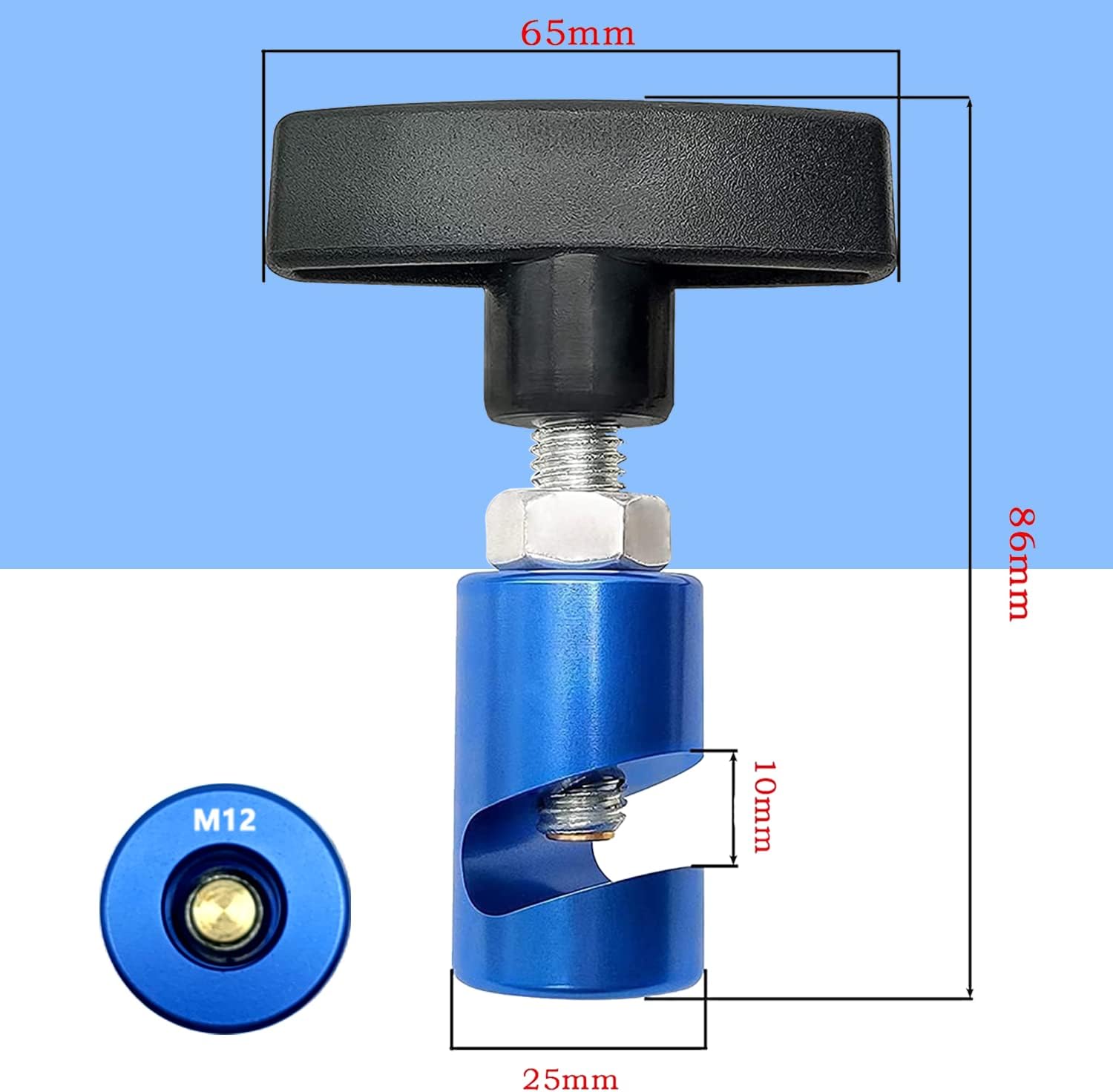Hefsteunklem - 2 pieces - Bonnet support bar - Boot support - Non-slip device - Lifting bar - Non-slip tool - Image 4