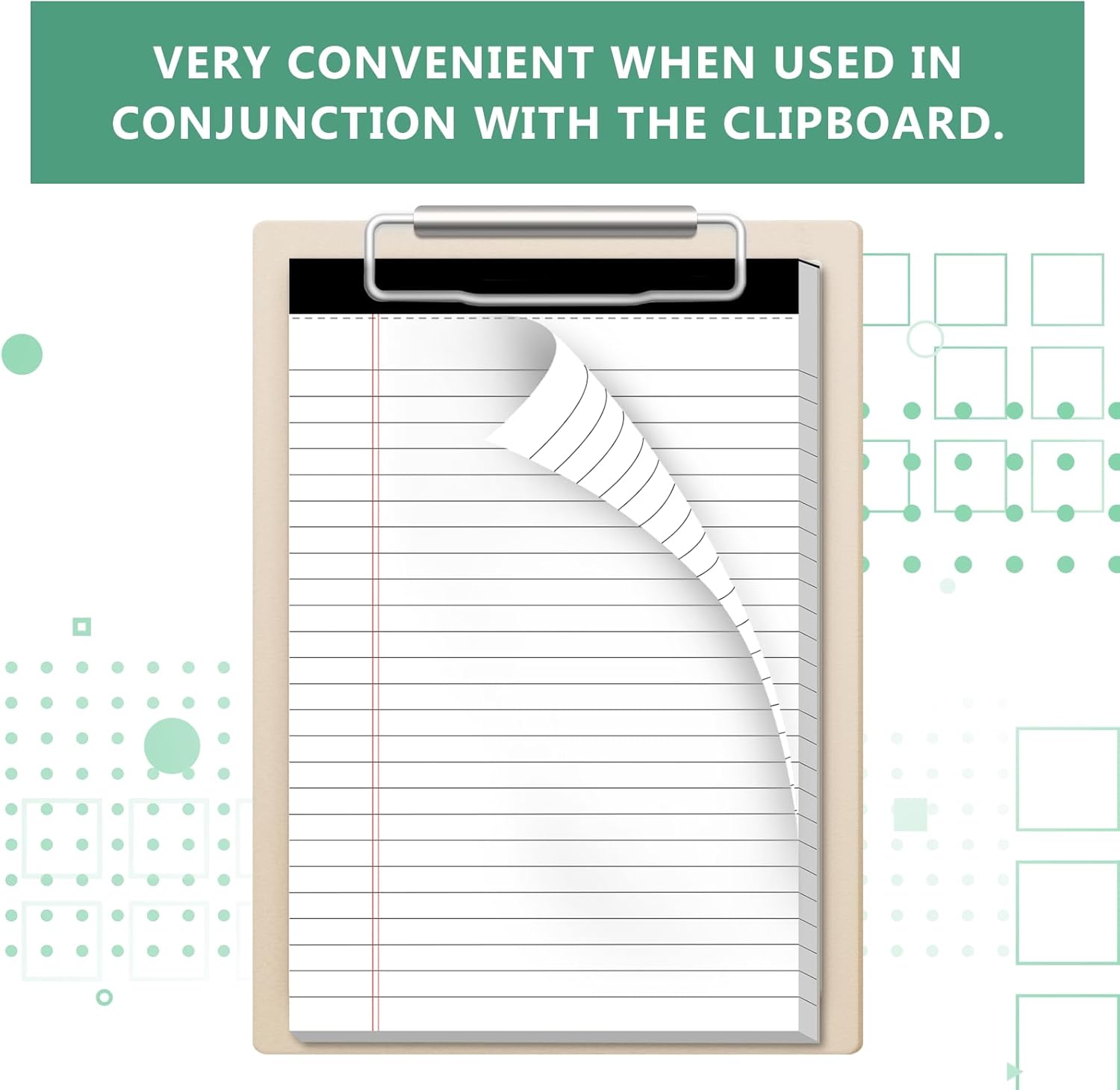 Notebooks - Notebooks - 5×8 inch - Notepads - 6-pack - for work, study, daily notes, checklists, lined writing pads, memos, office, home, school - 30 sheets/pack - Image 4