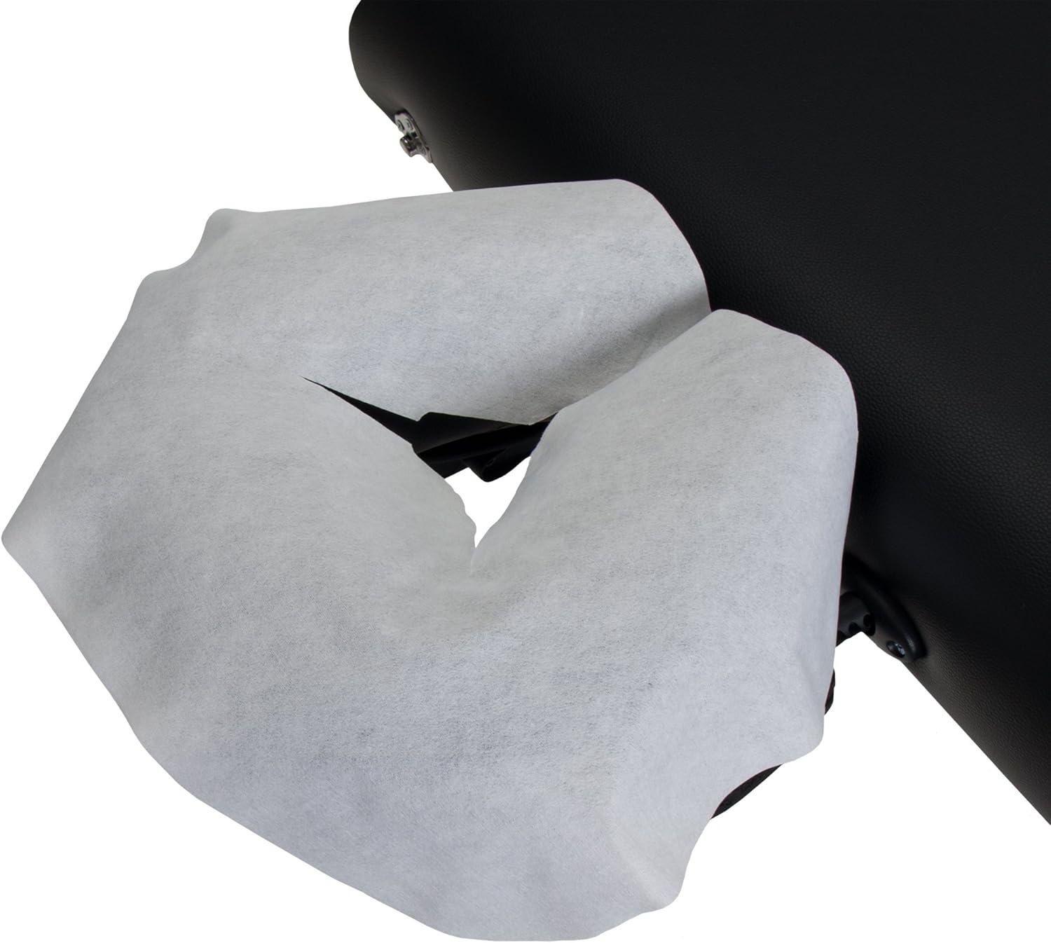 Disposable pillowcase - U-shaped pillow - 35*42cm - White - 100 pillowcases - Ultra soft - Anti-slip layer - Massage head support cover - Suitable for massage beds and chairs - Image 5