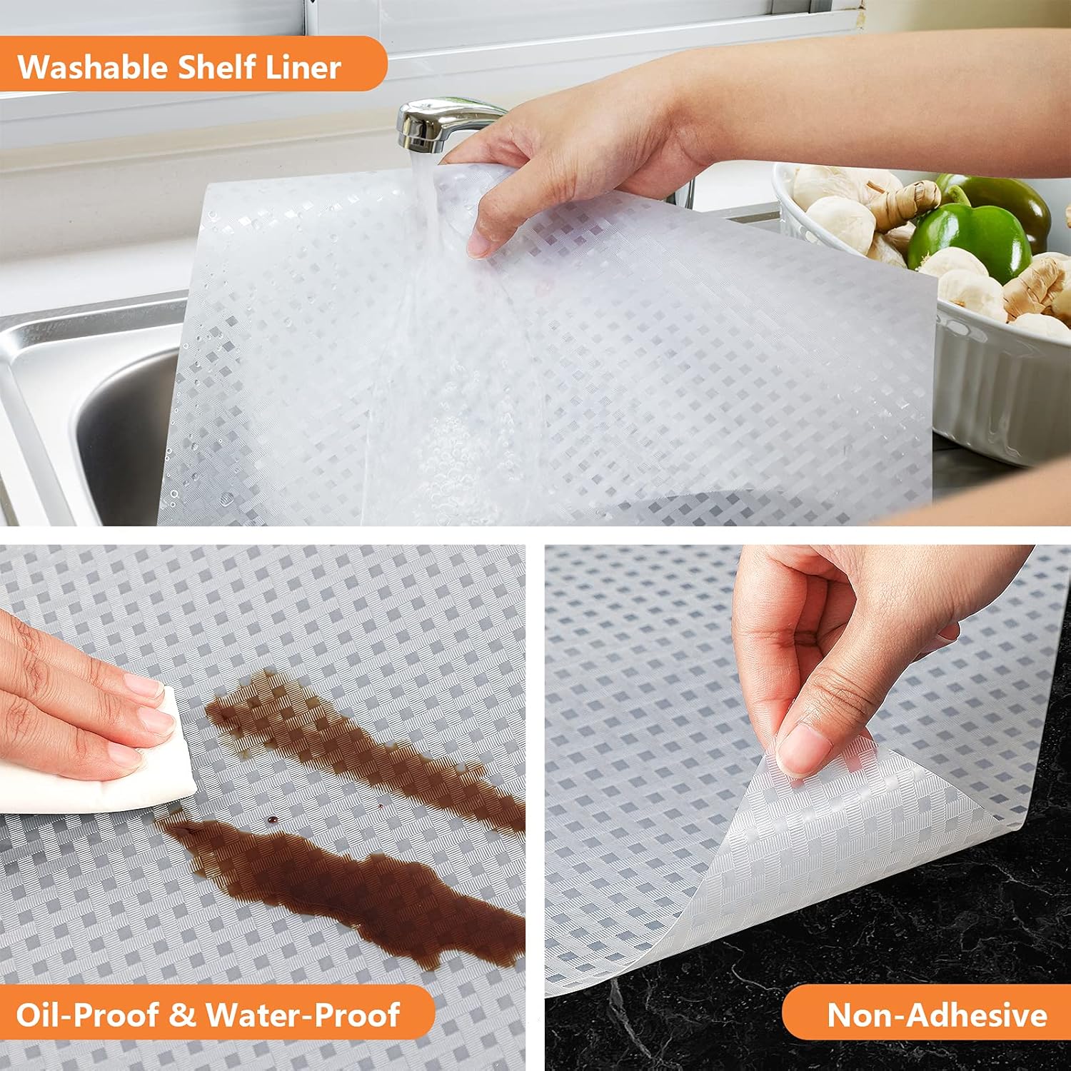 EVA drawer liner - Waterproof - Non-slip - Thickened - Drawer mat - Insulation mat - Transparent - 30*150cm - Cuttable - Suitable for wardrobe, cupboard and shoe cabinet mats - Image 4