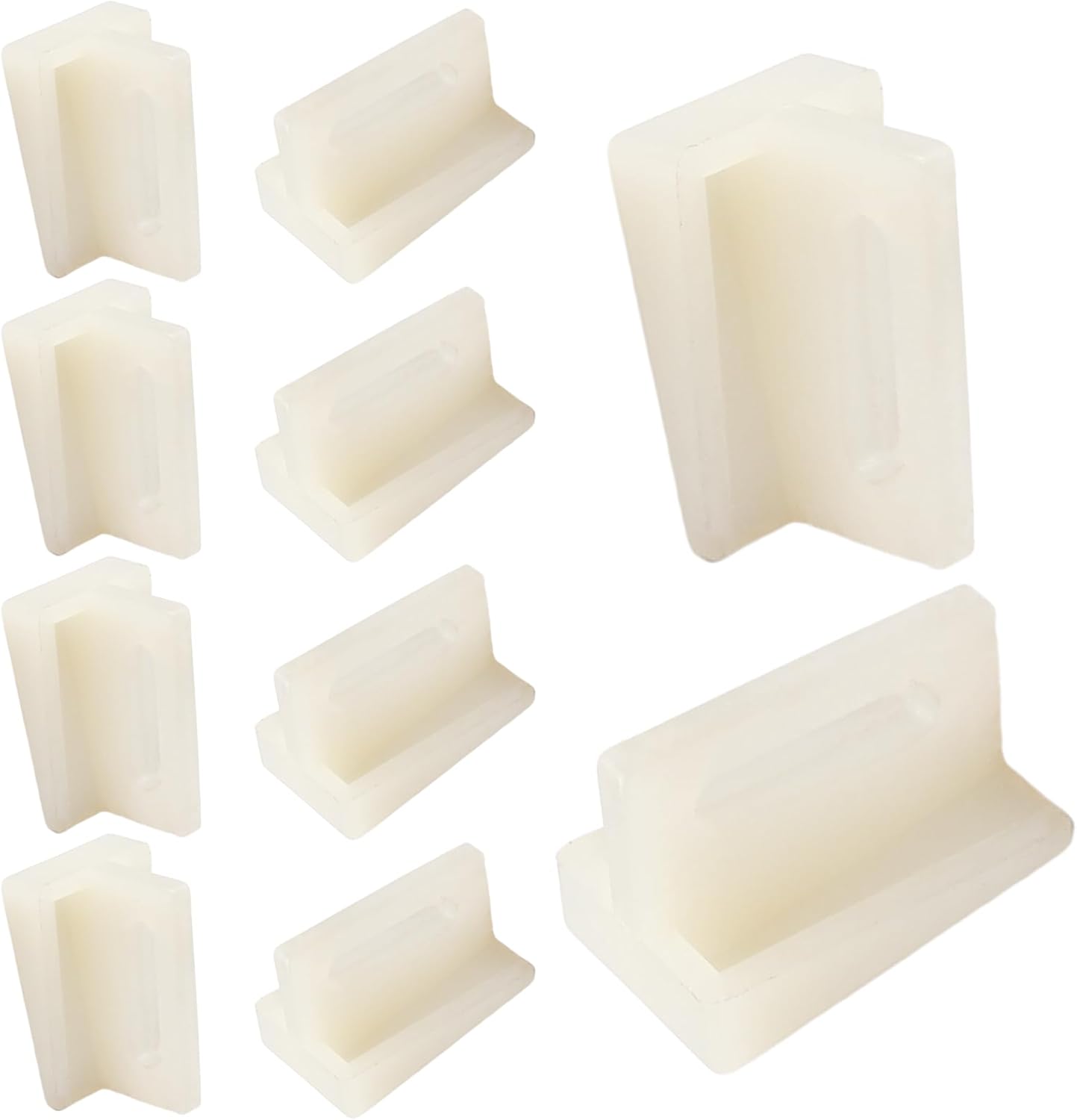 Biaungdo 10 Pack Pocket Door Bottom Guide, White Pocket Door Guide Kits Replacement - Image 1