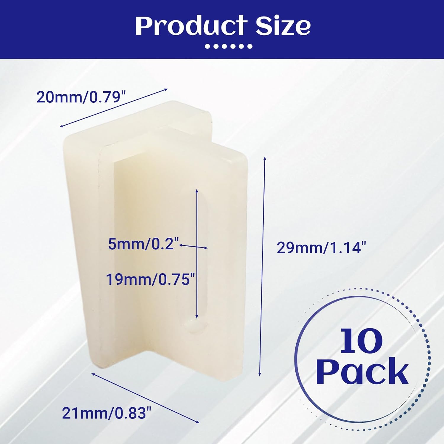 Biaungdo 10 Pack Pocket Door Bottom Guide, White Pocket Door Guide Kits Replacement - Image 4