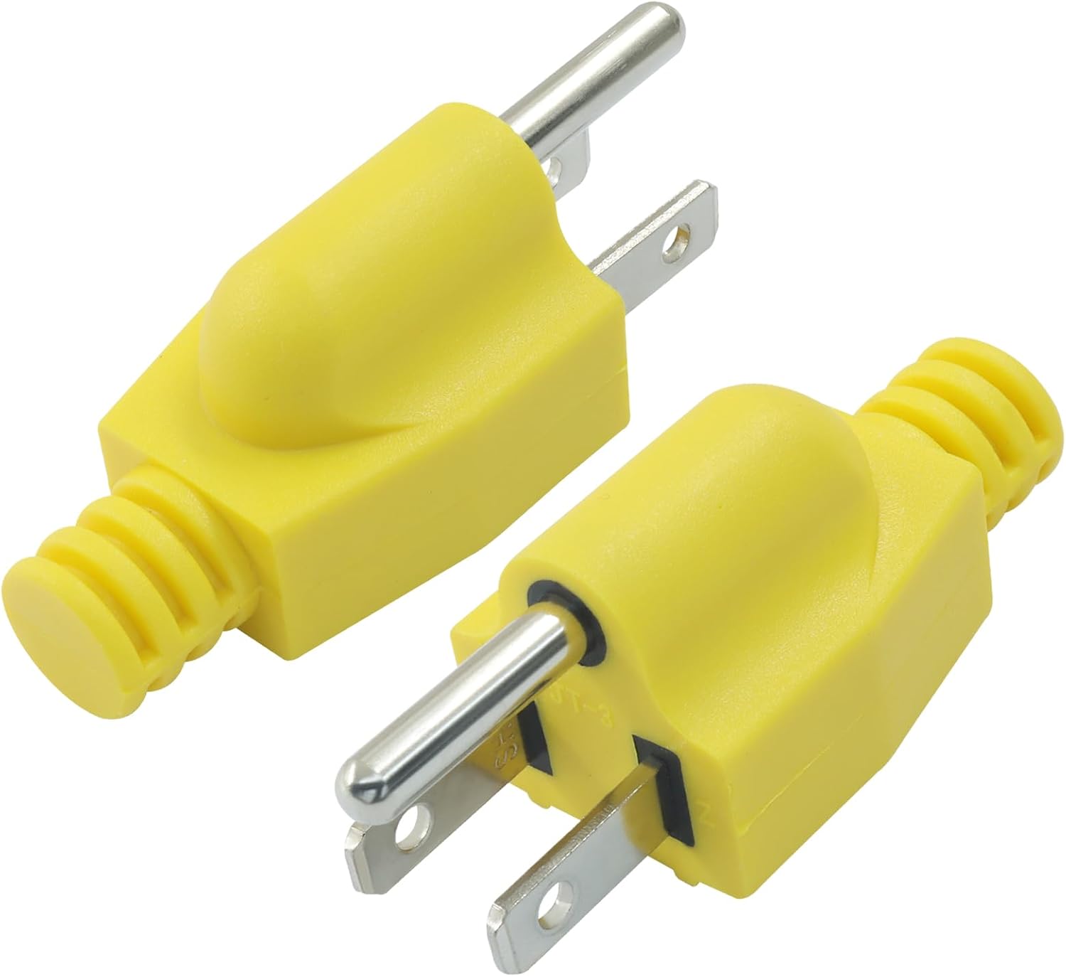 Biaungdo 2 Pack Neutral Ground Bonding Plug for Portable Inverter Generator, Surge Protector Ground Plug with Floating Neutral on RV Generator for Open Ground Error(Yellow) - Image 1