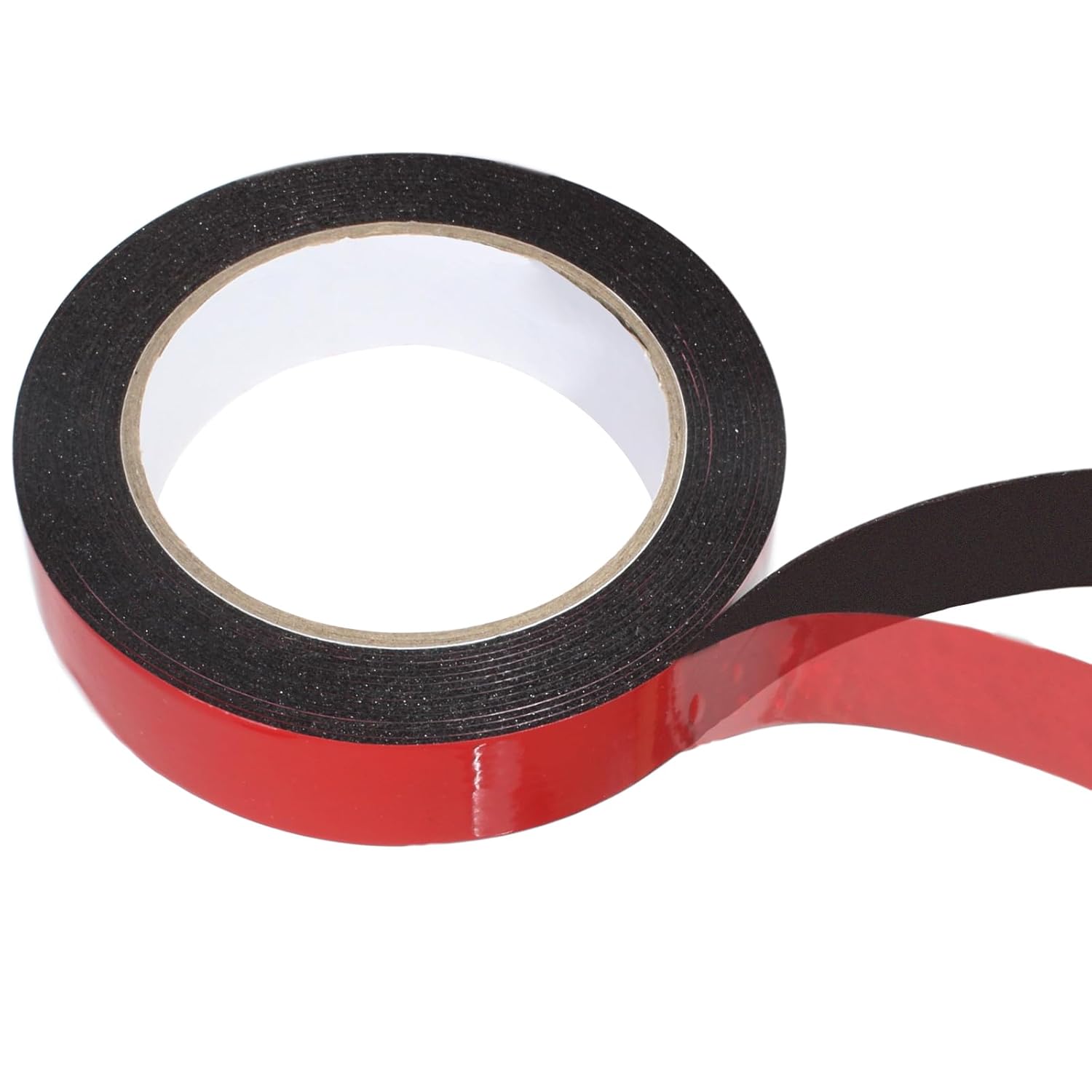Biaungdo 1 Roll Double Sided Tape Heavy Duty, 155 inch x 1 inch Black Two Sided Mounting Tape, Removable Picture Hanging Adhesive Strips for Poster, Carpet, Walls Decor - Image 1