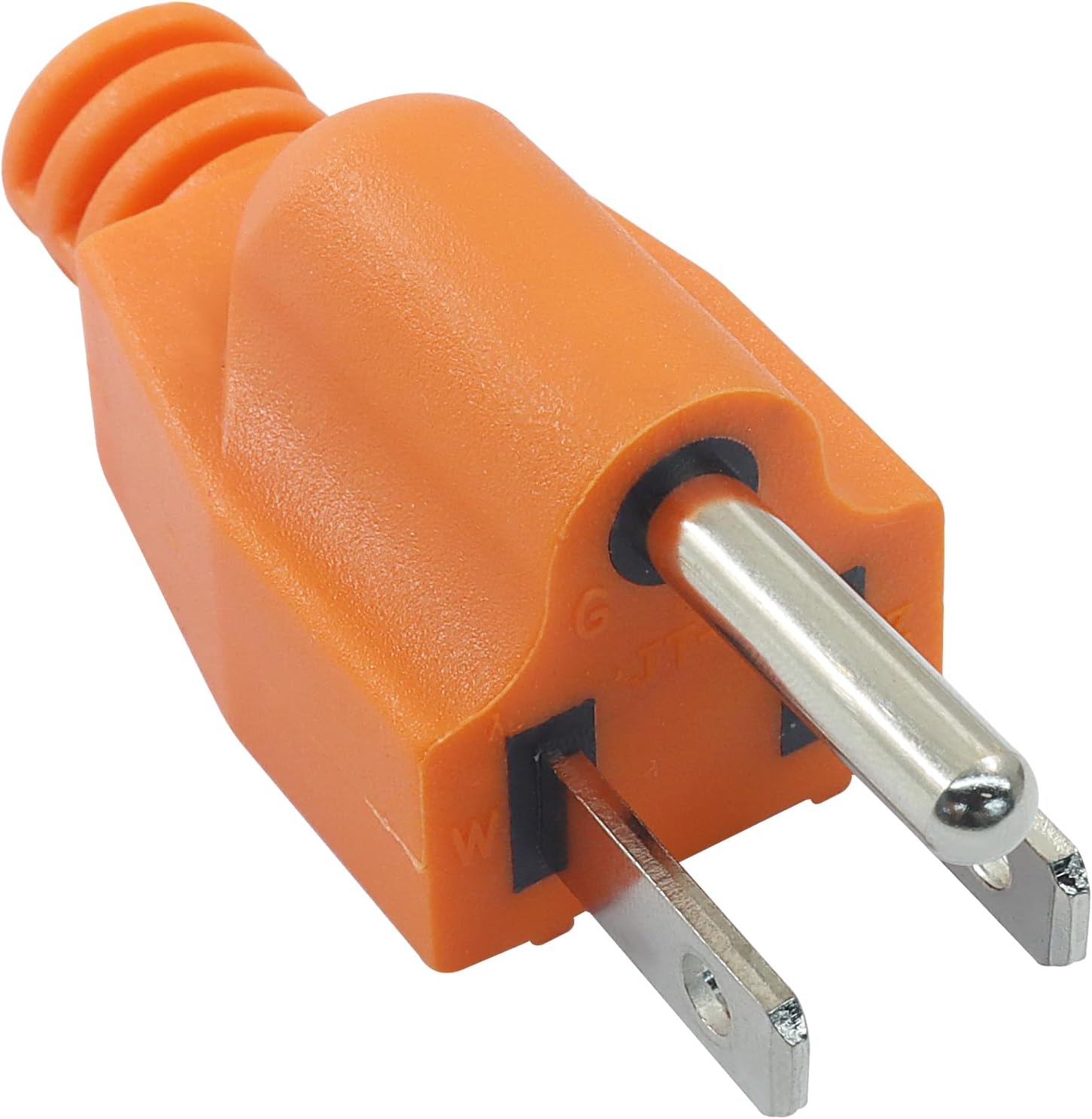 Biaungdo 1 Pack Neutral Ground Bonding Plug for Portable Inverter Generator, Surge Protector Ground Plug with Floating Neutral on RV Generator for Open Ground Error(Orange) - Image 1