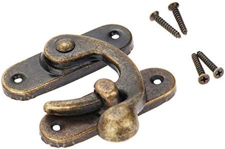 Biaungdo 5pcs Retro Vintage Style Swing Bag Clasp Closure Lock Latch for Furniture Wooden Box Jewelry Case Bronze Tone - Image 2