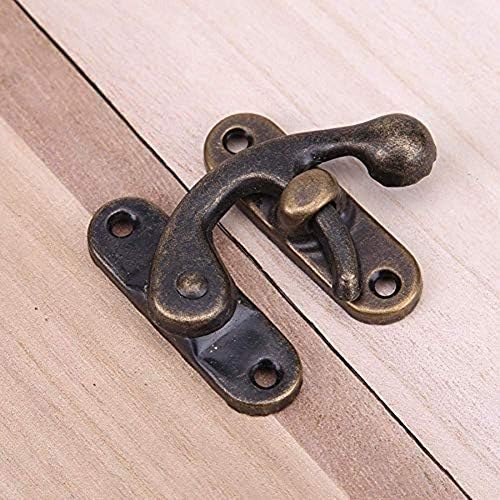 Biaungdo 5pcs Retro Vintage Style Swing Bag Clasp Closure Lock Latch for Furniture Wooden Box Jewelry Case Bronze Tone - Image 4