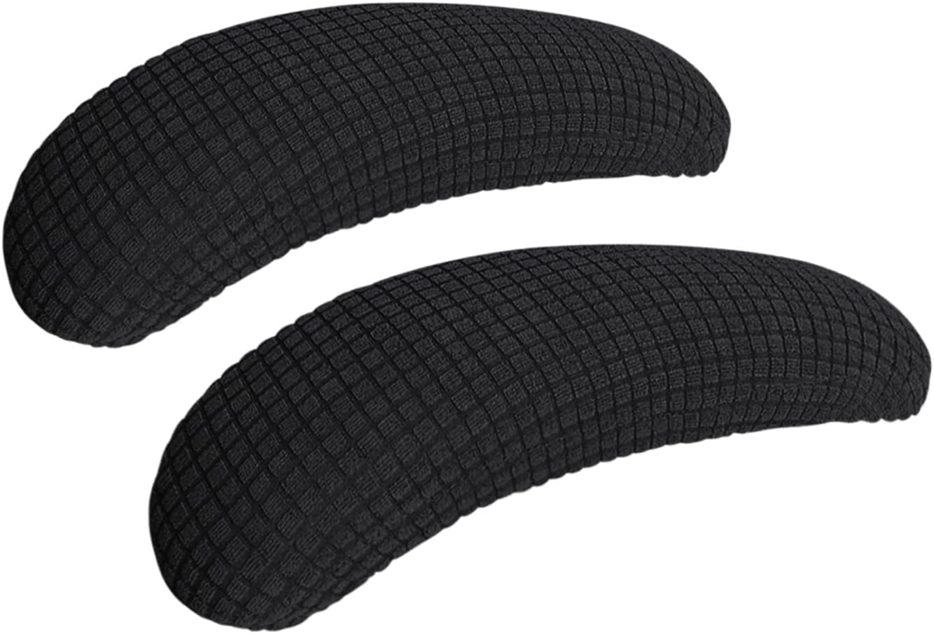FORCHEER Office Chair Armrest Covers Stretchable Water Resistant Jacquard Elastic Band Short Computer Chair Arm Covers for Desk Chairs 8-13inch Washable 2 Pieces-Black - Image 1