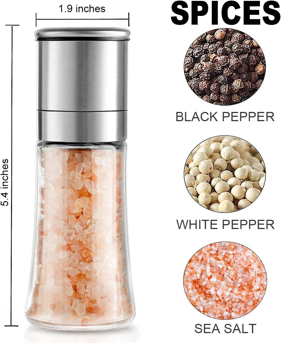 Salt Grinder Pepper Mill, and Set (Single Grinder) - Image 2