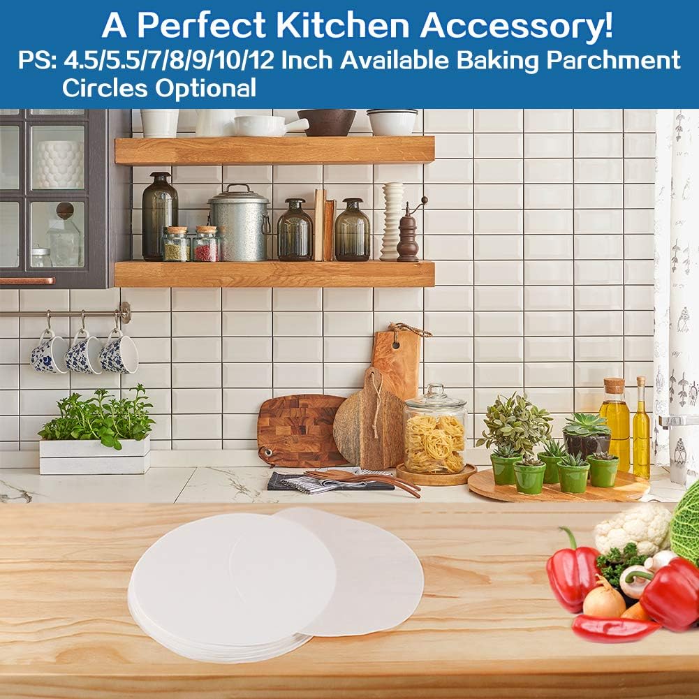 Hamburger Patty Paper Round 4.5 Inch, Set of 200, Non Stick Patty Paper Sheets for Burger Press, Patty Serperate and Cake Baking(5.5/6/7/8/9/10/12inch Available) - Image 7