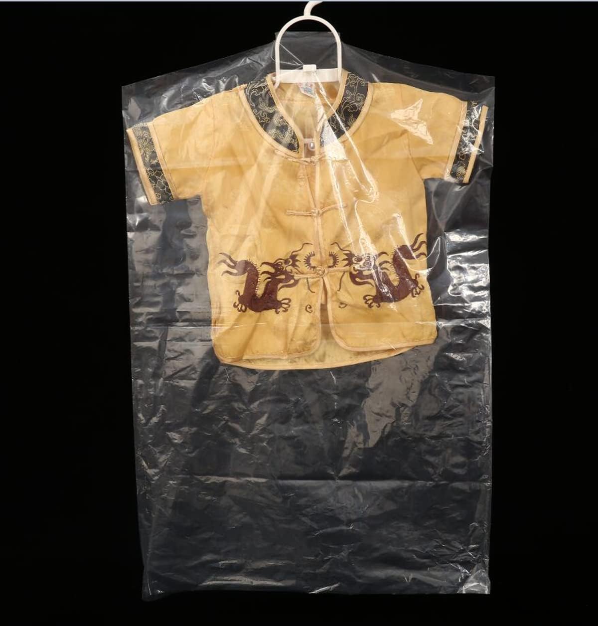 20 Pack Clear Plastic Clothes Covers, 27.5 Inch Dry Cleaning Bags Hanging Dust Proof Garment Bags for Kids for Home Storage, Dry Cleaners (45 x 70cm) - Image 4