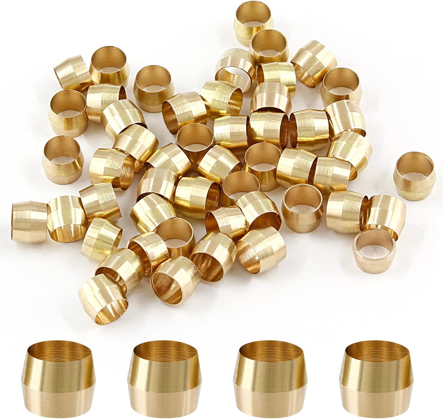 Biaungdo 50 Pcs Brass Compression Fitting, 1/4