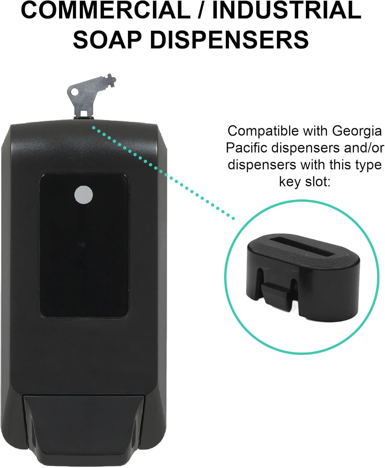 Paper Towel Dispenser Key for Georgia Pacific Commercial Machines - Also Fits GP Toilet Paper and Soap Dispensers, 3-pk - Image 4