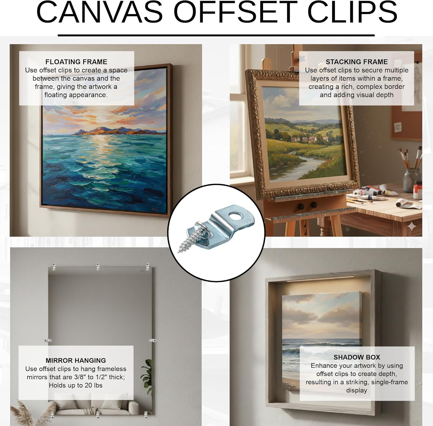 Canvas Clips 8-Pk: (1/2