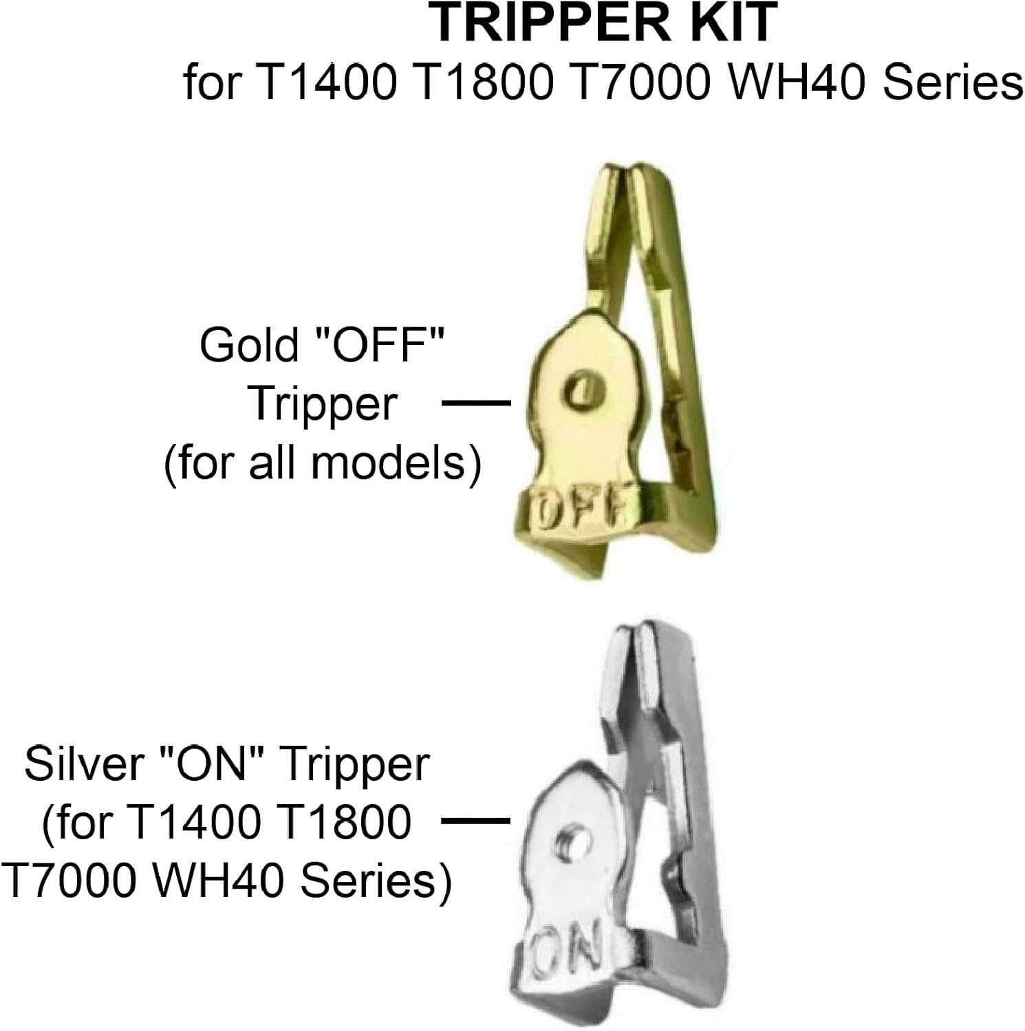 156T1978A Time Switch Tripper Kit for Intermatic T100 T7000 WH40 Series Timers, Includes 8 Metal Trippers (4 Silver ON / 4 Gold Off) and Set Screws - Image 4