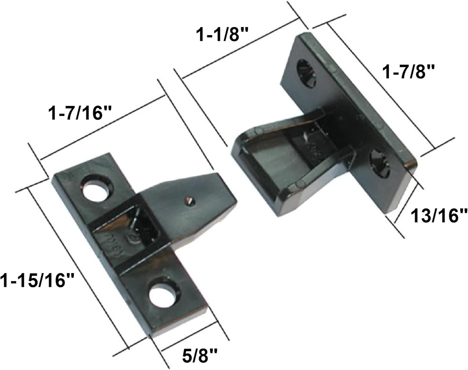 Hafele Keku Push-On Fitting Set - Bracket Connectors for False Front Panels, Cabinet Drawers, & Furniture (Screws Not Included) - Image 2