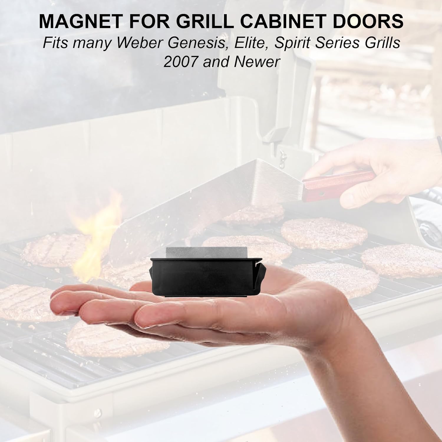 Replacement Magnet fits Weber & Napoleon Grill Cabinet Doors, Compatible with Many Genesis, Elite, Spirit Series Grills 2007 and Newer - 91357 81270 - Image 5