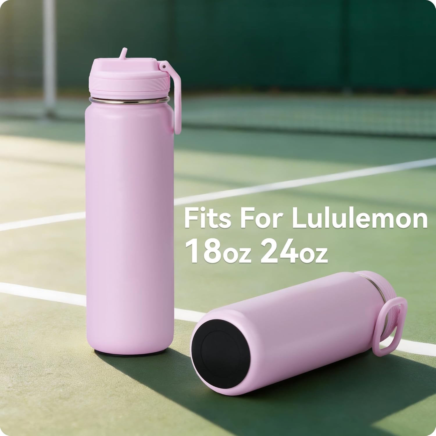 4 Pack Silicone Bottom Protector Mat for Lululemon Sport Water Bottle 18 24 OZ, Anti Slip Rubber Bottom with Adhesive, Noise Reducing - Image 4