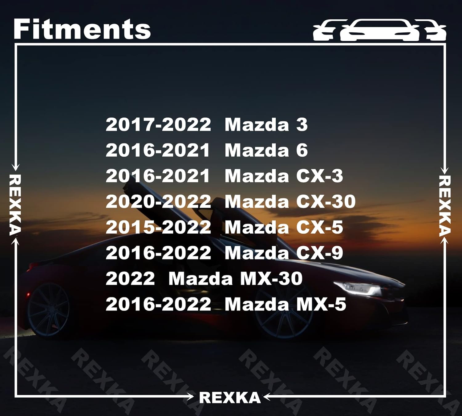 Rexka 10pcs Fender Liner Splash Shield Bumper Cover Clip Fastener Rivet for B45A-56-146A Mazda 3, 5, 6, CX-3, CX-5, CX-9 & MX-5 Miata Toyota Scion 90118-WB048 - Image 4