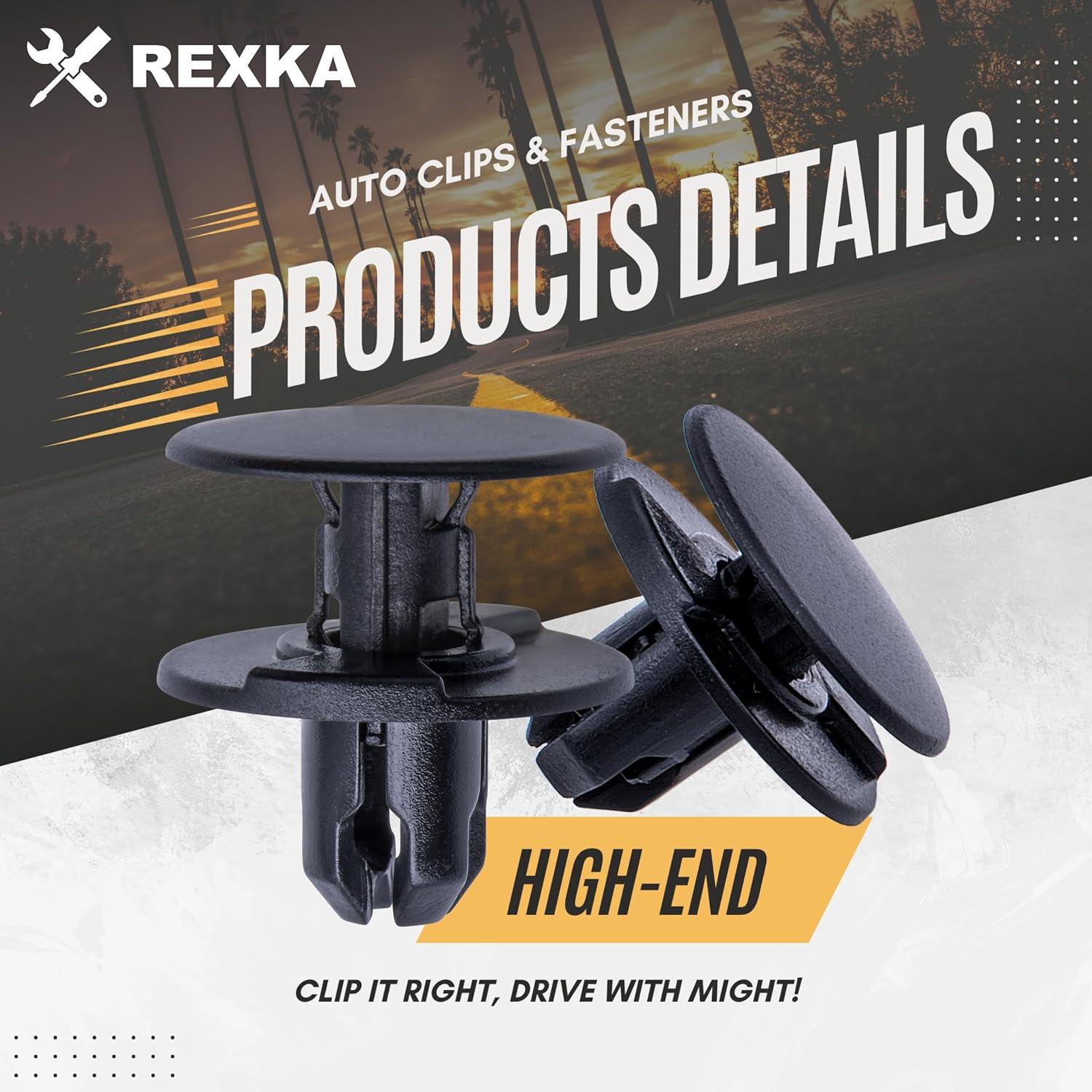 Rexka 20pcs Front Fender Liner Retainer Clip 91501-TR0-003 for Honda Acura Accord Civic Clarity Crosstour CR-V Fit Odyssey ILX MDX NSX RDX RLX TLX TSX - Image 3