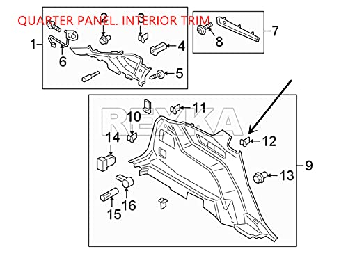 Rexka 20pcs Center Console Radio DVD Dash Panel Switch Bezel Clip Body Trim Retainer Compatible with Ford Mercury Edge Mustang Escape Expedition F-150 Jeep Dodge Challenger - Image 7