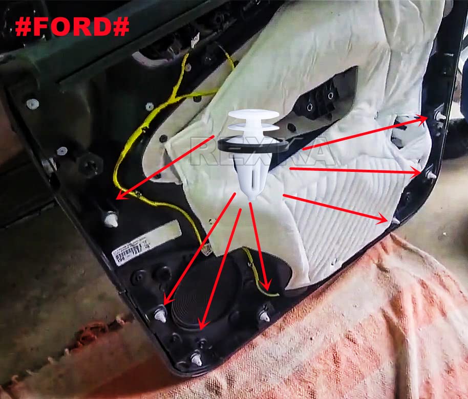 Rexka 10pcs Door Trim Panel Retainer Clip for Ford W713297-S300 C-Max Edge Escape Explorer F-150 Mustang Focus Flex Fusion Taurus Lincoln MKC MKX MKZ - Image 7
