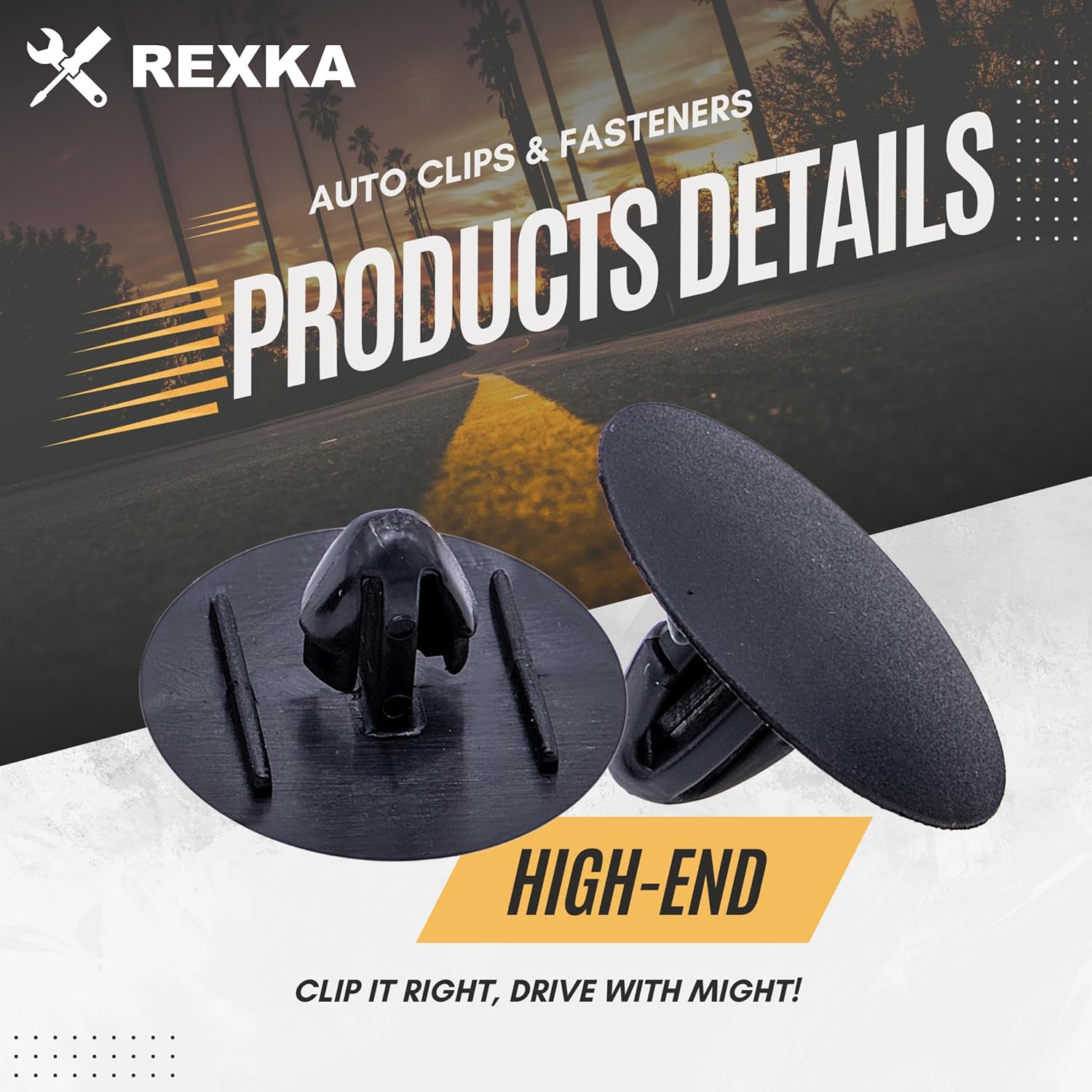 Rexka 10pcs Hood Insulation Retainer Clip Compatible with Toyota Lexus 90467-09050 90467-A0003 - Image 4