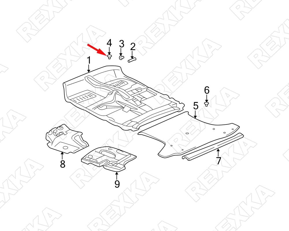 Rexka 10pcs Hood Insulation Retainer Clip Compatible with Toyota Lexus 90467-09050 90467-A0003 - Image 5