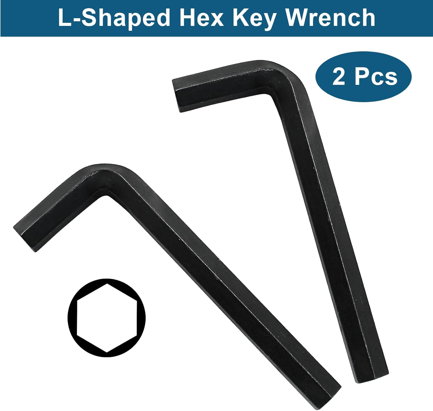 Biaungdo 2 Pcs Black 12mm Hex Key Wrench, Small Allen key Wrench, L Shaped Hexagon Hex Key Spanner Set Hexagon Head Replacement Repairing Tool for Repairing Bike, Furniture - Image 3
