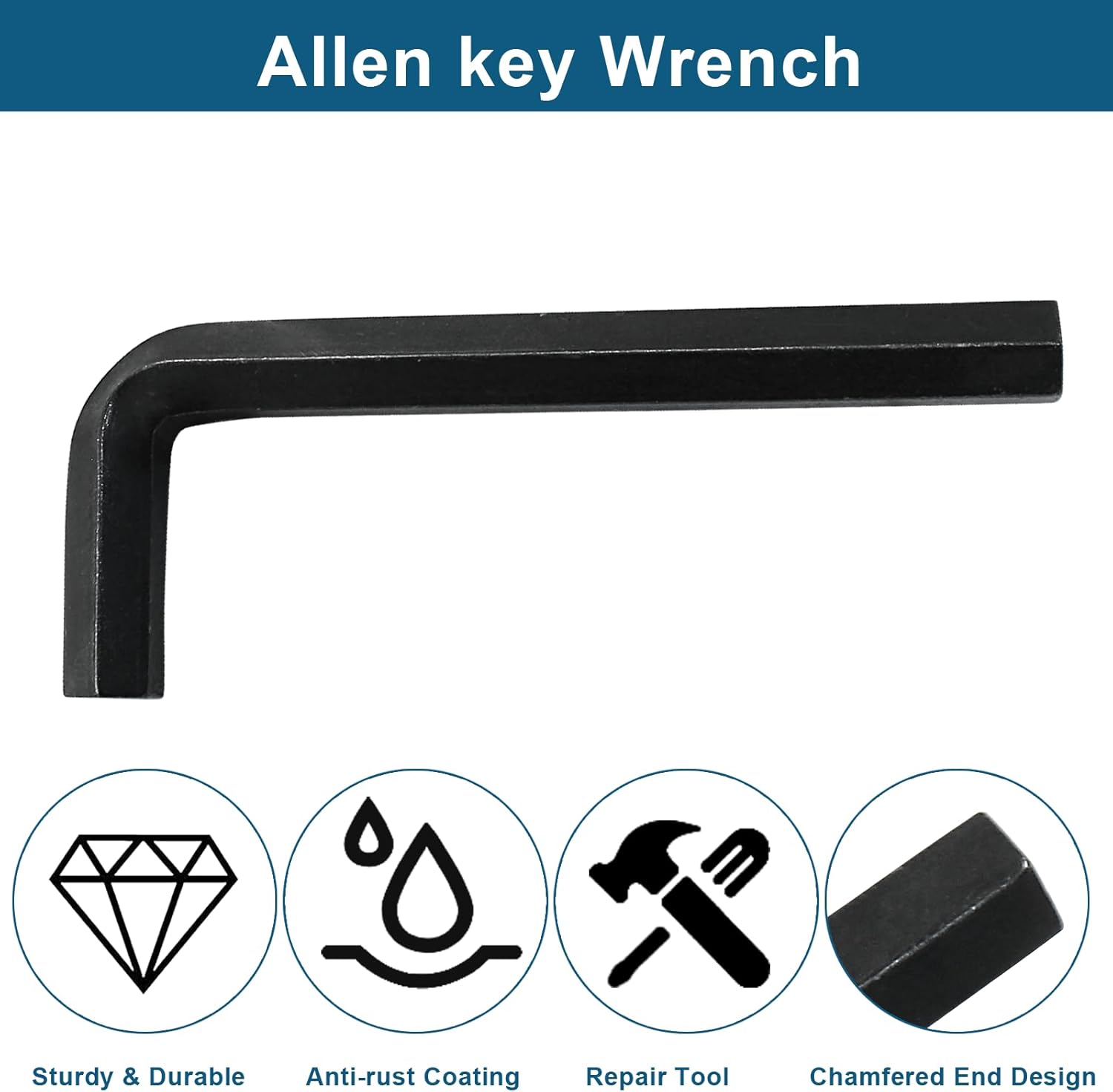 Biaungdo 2 Pcs Black 12mm Hex Key Wrench, Small Allen key Wrench, L Shaped Hexagon Hex Key Spanner Set Hexagon Head Replacement Repairing Tool for Repairing Bike, Furniture - Image 5