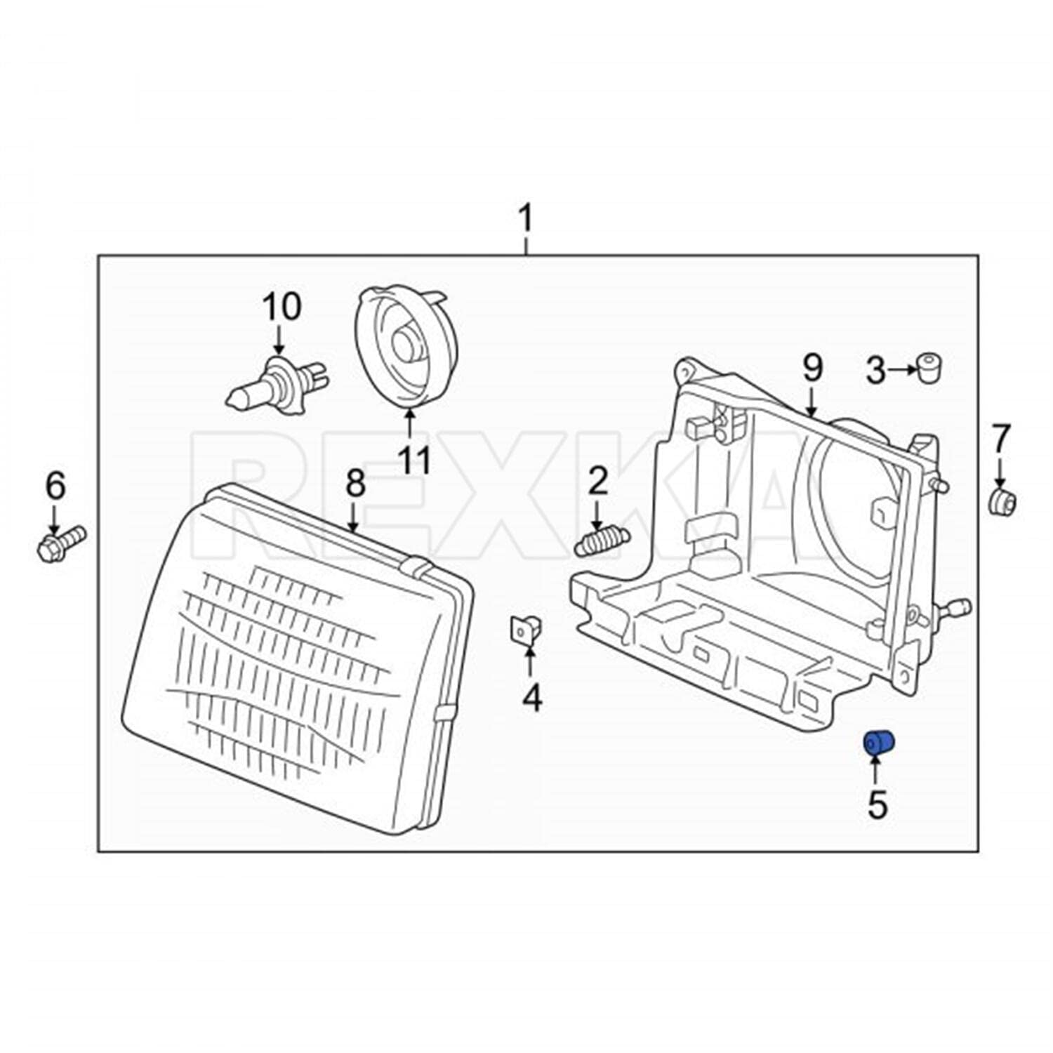 Rexka 10pcs Headlamp Assembly Grommet Retainer Clip Nut N811169S Compatible with Ford Toyota 90189-06111 4Runner, Land Cruiser, Pickup, Tacoma,Tercel, Expedition, Explorer,F150,Ranger, Mustang, Trucks - Image 6