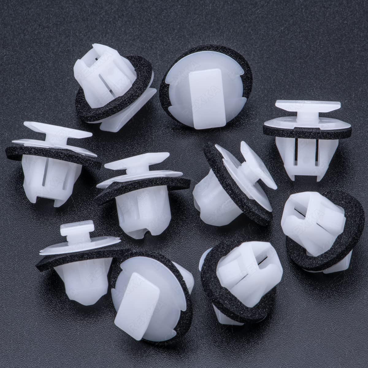 Rexka 10pcs Wheel Arch Fender Flare Moulding Clips 76882-JG10A Compatible with Nissan Infiniti Armada Murano Juke QX56 QX80 - Image 1