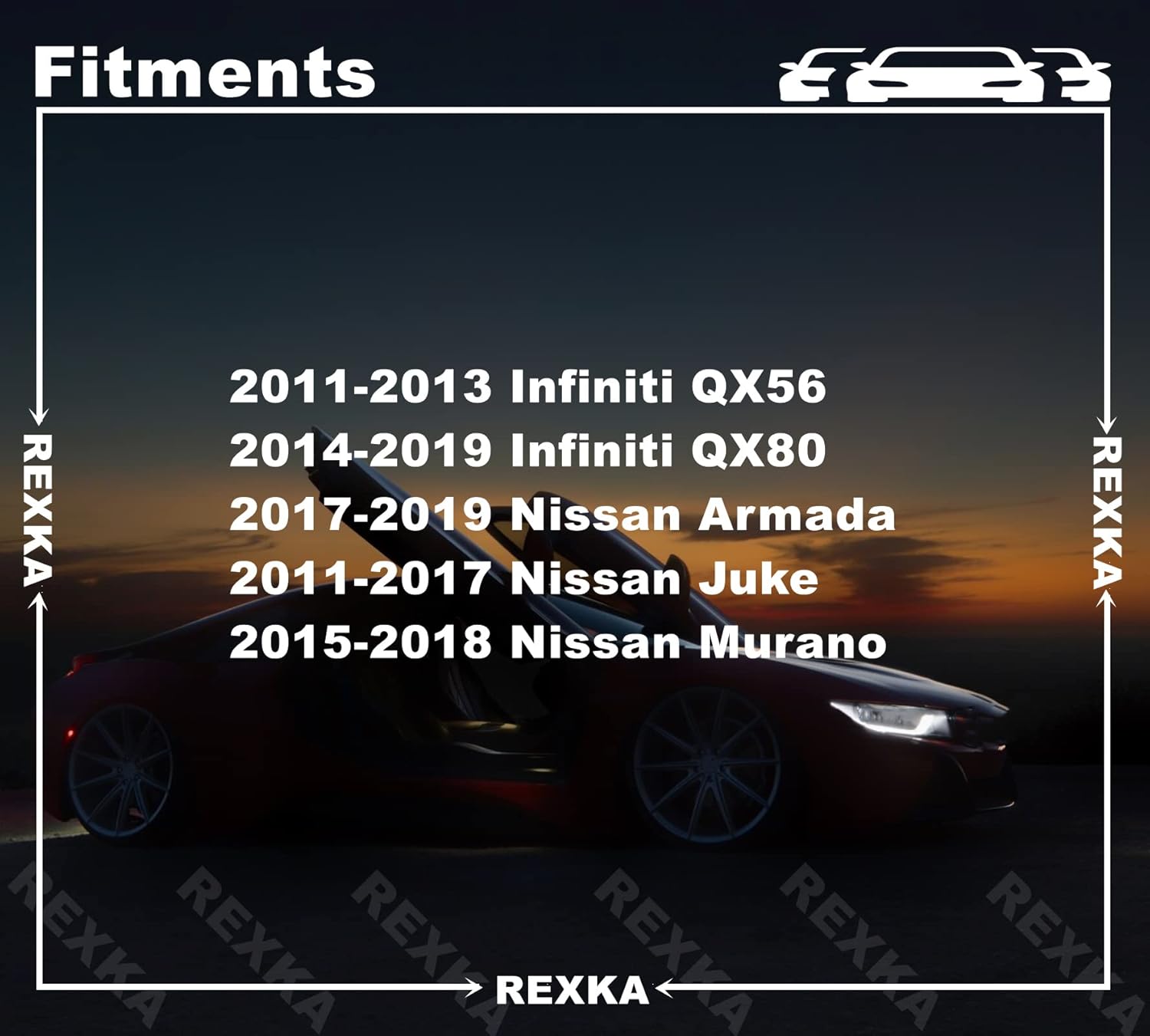 Rexka 10pcs Wheel Arch Fender Flare Moulding Clips 76882-JG10A Compatible with Nissan Infiniti Armada Murano Juke QX56 QX80 - Image 4