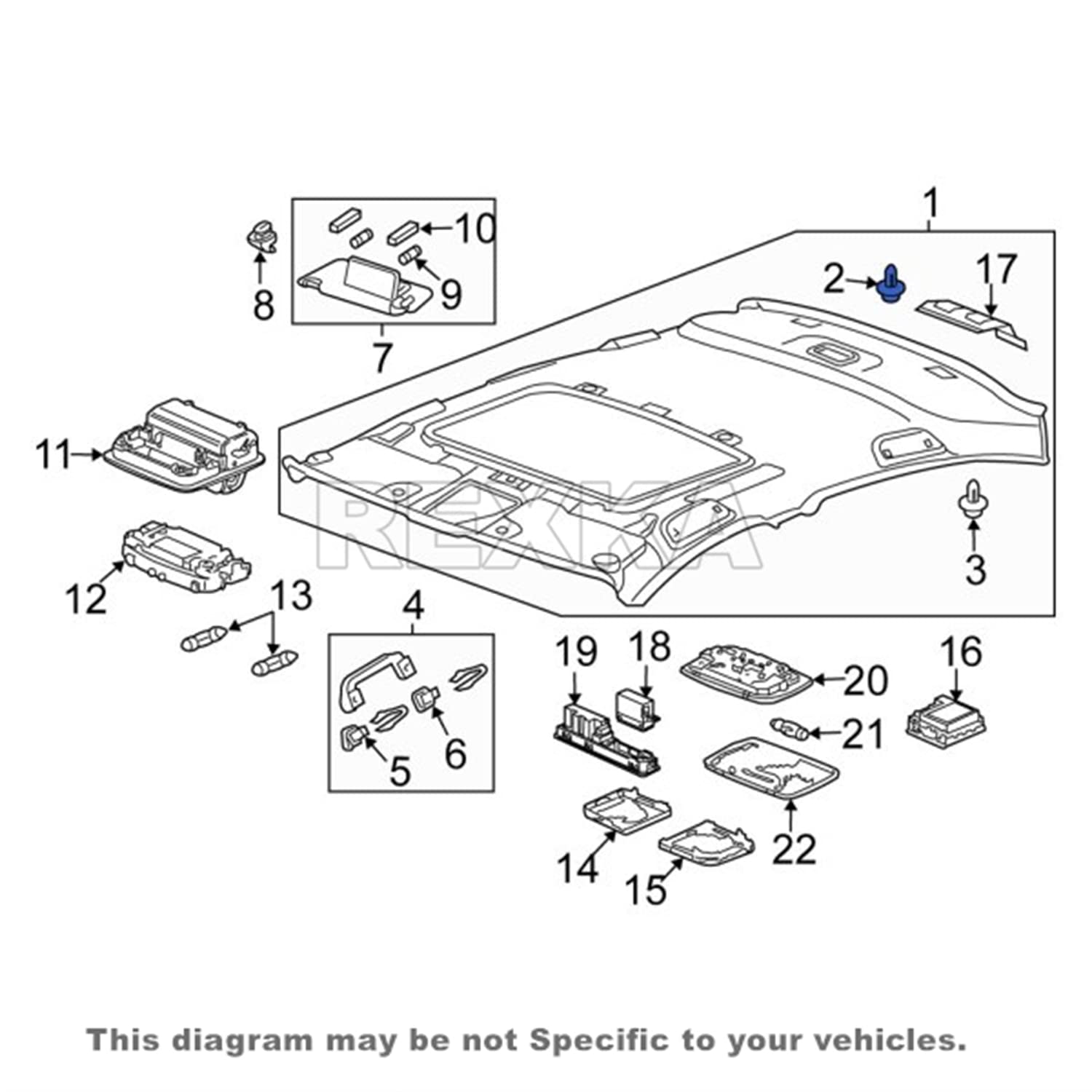 Rexka 15pcs Door Panel & Interior Trim Retainer Clips 91560-SZW-003 for Honda Accord CR-V CR-Z Civic Odyssey Pilot 91560SZW003 - Image 6