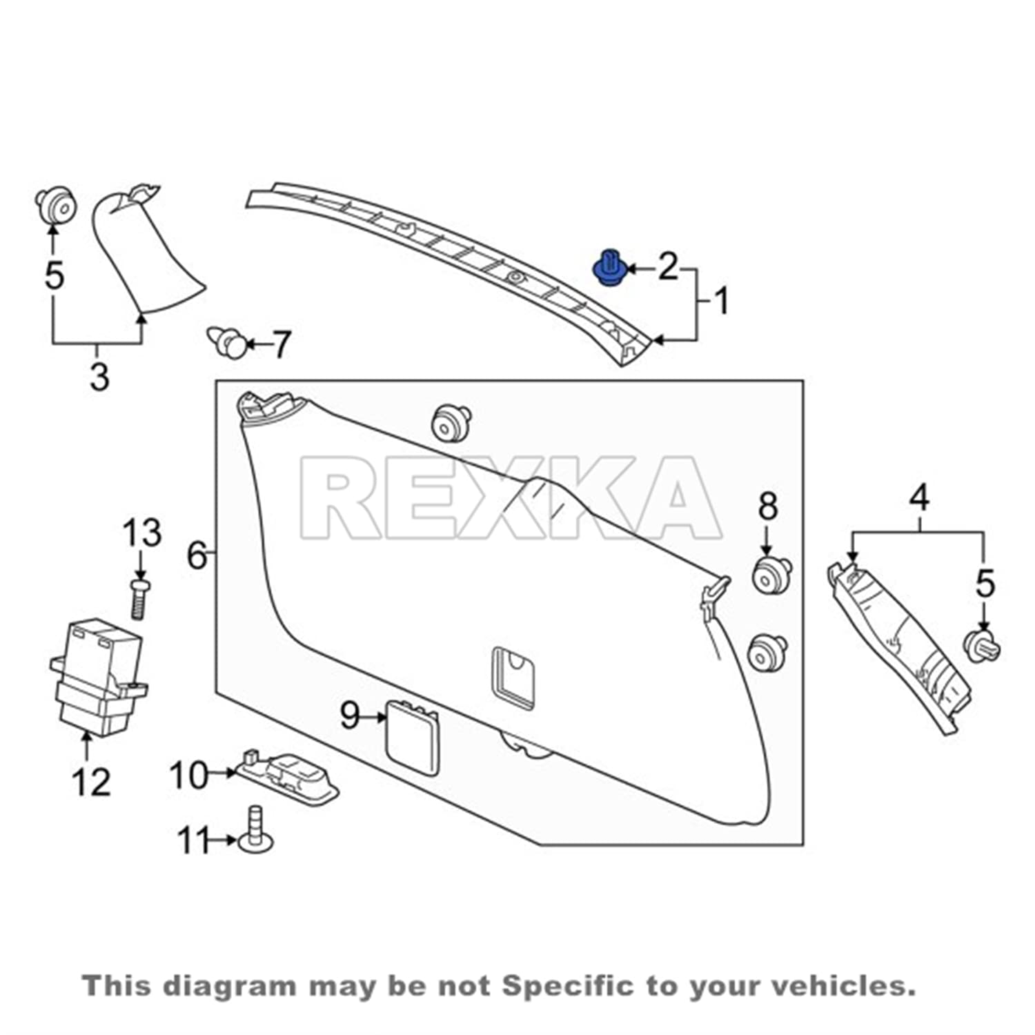 Rexka 15pcs Door Panel & Interior Trim Retainer Clips 91560-SZW-003 for Honda Accord CR-V CR-Z Civic Odyssey Pilot 91560SZW003 - Image 7
