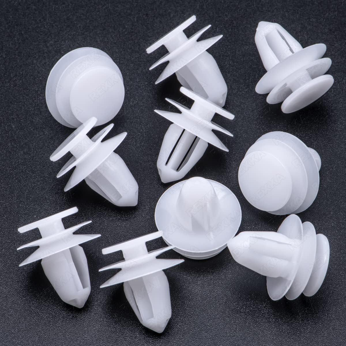 Rexka 10pcs Door Trim Panel Retainer Clip Compatible with Nissan Infiniti 01553-30001 Altima Armada Cube GT-R Maxima Murano Quest Rogue EX35 G25 G35 G37 Q40 Q50 Q60 QX30 QX80 - Image 1