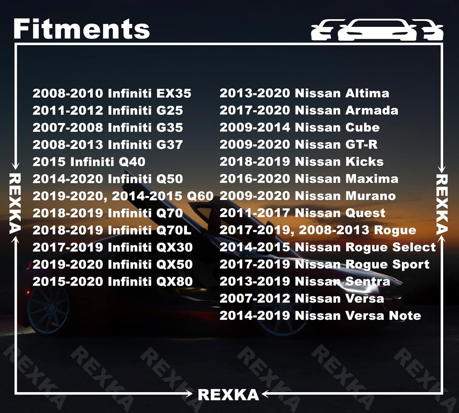 Rexka 10pcs Door Trim Panel Retainer Clip Compatible with Nissan Infiniti 01553-30001 Altima Armada Cube GT-R Maxima Murano Quest Rogue EX35 G25 G35 G37 Q40 Q50 Q60 QX30 QX80 - Image 3