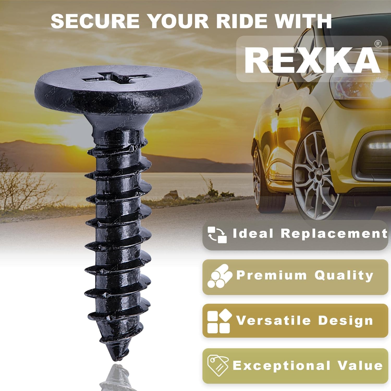 Rexka 10pcs Bumper Cover Fender Liner Splash Shield Screw Retainer 90103-TA0-000 Compatible with Honda Acura Accord Civic CR-V CR-Z Crosstour Fit HR-V Insight Odyssey Passport Pilot Ridgeline - Image 4