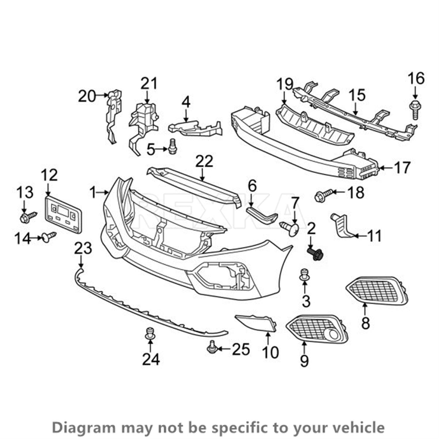 Rexka 10pcs Bumper Cover Fender Liner Splash Shield Screw Retainer 90103-TA0-000 Compatible with Honda Acura Accord Civic CR-V CR-Z Crosstour Fit HR-V Insight Odyssey Passport Pilot Ridgeline - Image 5