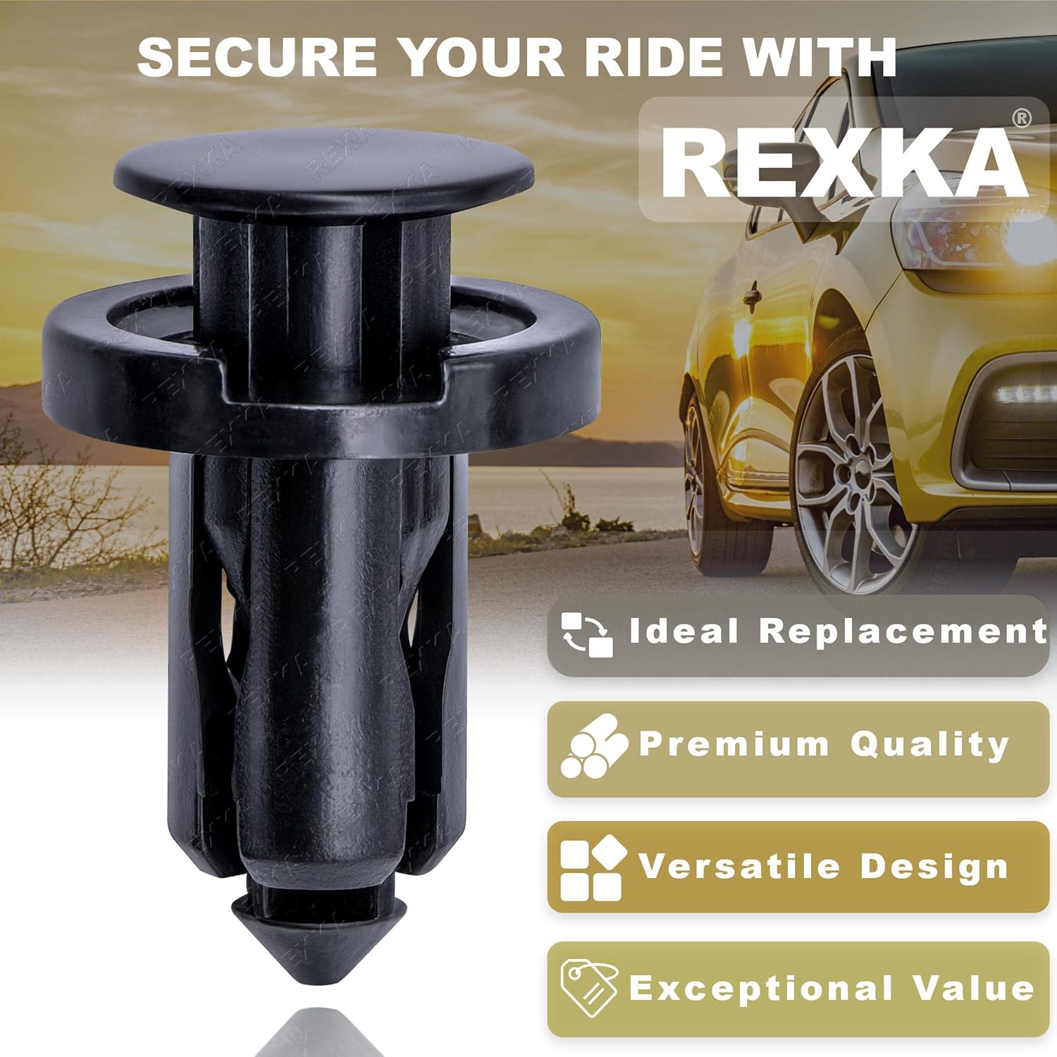 Rexka 20pcs Splash Shield Under Cover Mud Guard Wheelhouse Liner Bumper Cover Push Type Retainer Clip for Nissan 01553-09241 240SX Maxima Subaru Forester Impreza Legacy Outback STI Tribeca WRX - Image 4