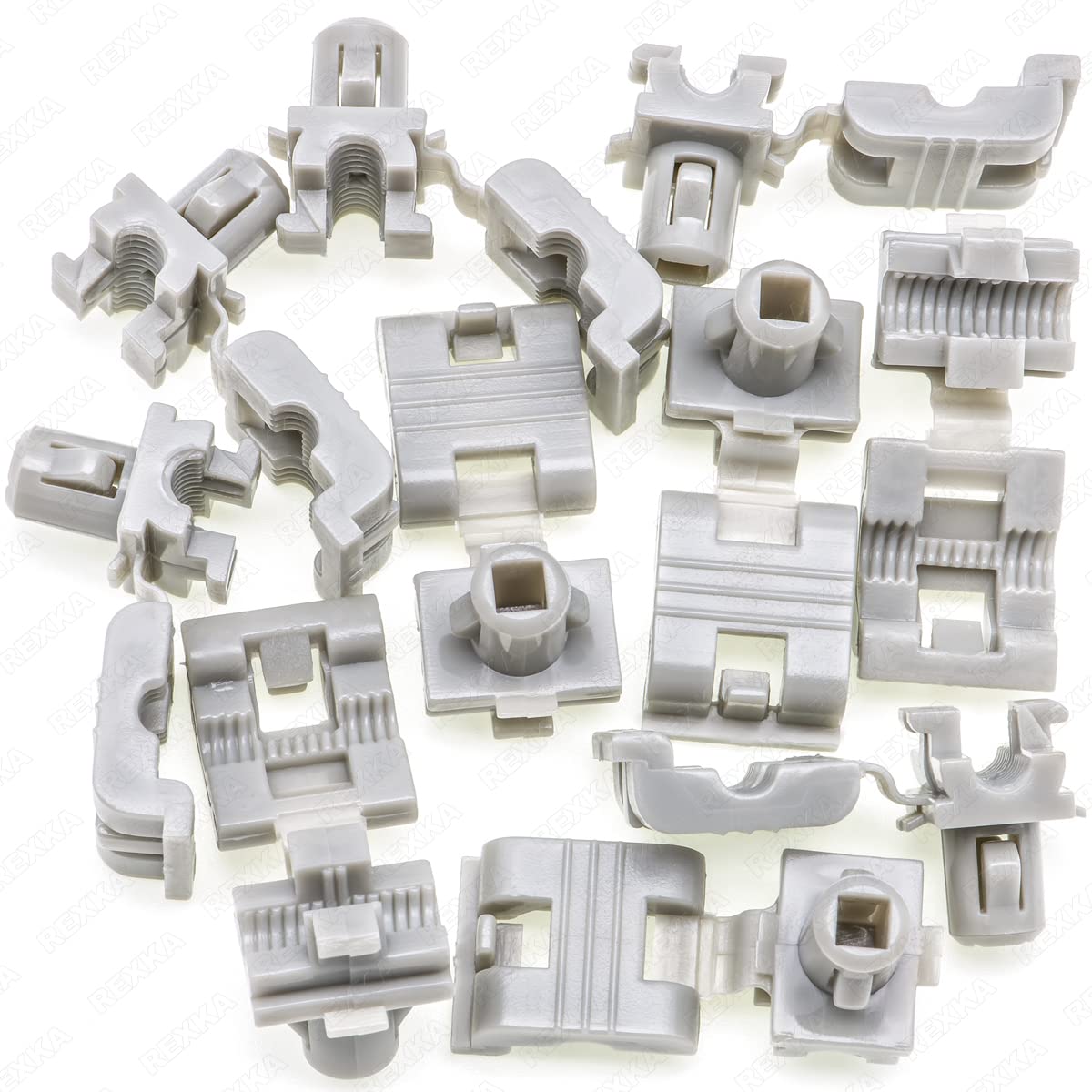 Rexka 10pcs Tailgate & Door Lock Rod Latch Clips 5/32 Rod Size for GM Trucks 16629990 16675980 Ford F150 F250 F350 Super Duty Buick Chevy Cadillac Trucks - Image 1