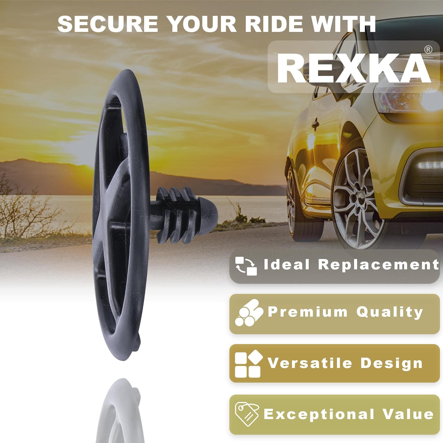 Rexka 10pcs Hood Insulation Pad Retainer Clip Compatible With Nissan Infiniti F5846-30f00 Altima Armada Frontier Leaf Maxima Murano Pathfinder Quest Rogue Sentra Titan Versa Xterra Jx35 Qx56 Qx60 Qx80 - Image 4