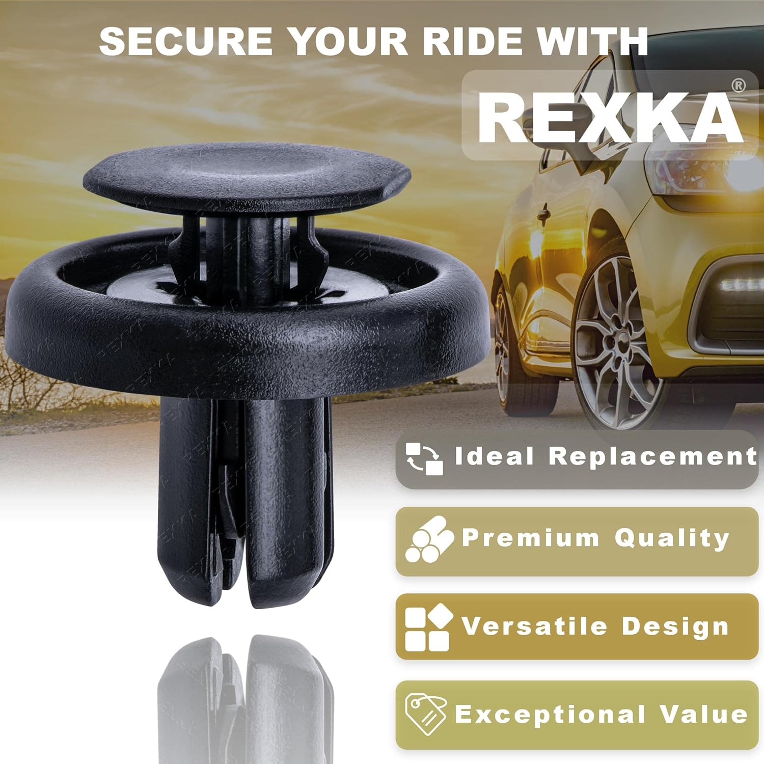 Rexka 10pcs Fender Liner Clip Bumper Enginer Cover Retainer Clip Fastener for Toyota Lexus 90467-07215 Tundra Tacoma RAV4 Corolla 4Runner Camry C-HR - Image 5
