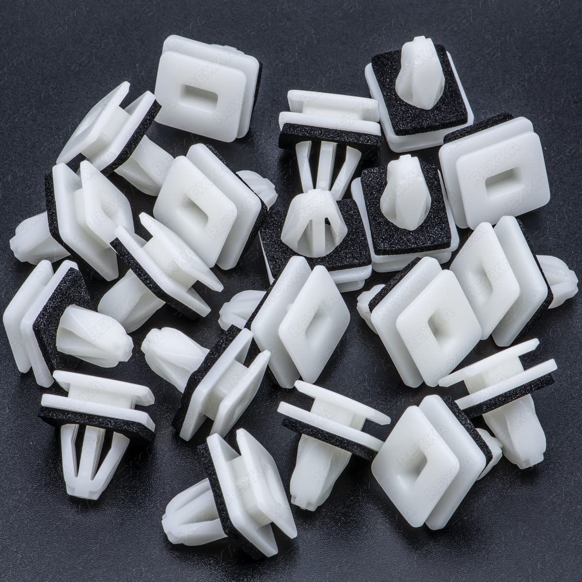Rexka 20pcs Front Lower Fender Rocker Molding Retainer Clip Fastener 91504-SP1-003 for Honda Acura Accord Civic Clarity Fit HR-V Insight Odyssey Acura ILX Legend MDX RL RLX TL TLX ZDX. - Image 5