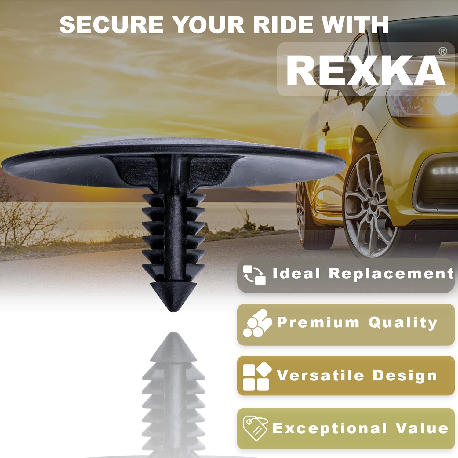 Rexka 15pcs Hood Insulation Retainer Clips 20064875 Compatible with GM Cadillac Buick GMC Hummer Pontiac Saturn - Image 3